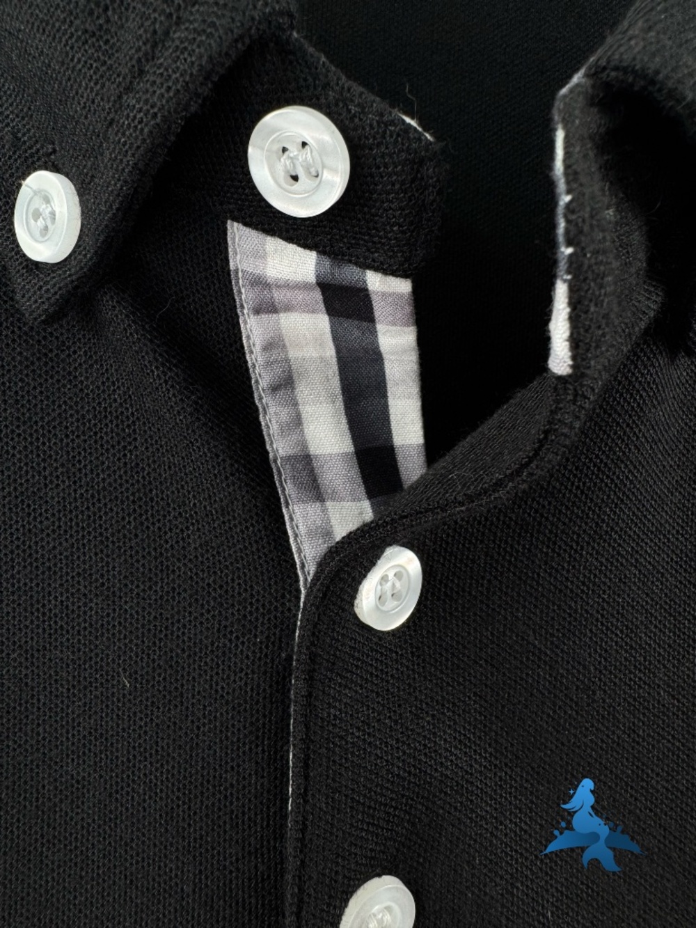 1300 Tinkwell Polo Shirt Short Sleeve Button Collar – L – Black - Picture 5 of 15